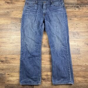 Polo Ralph Lauren Vintage 67 Medium Wash Blue Denim Jeans Mens 42x32